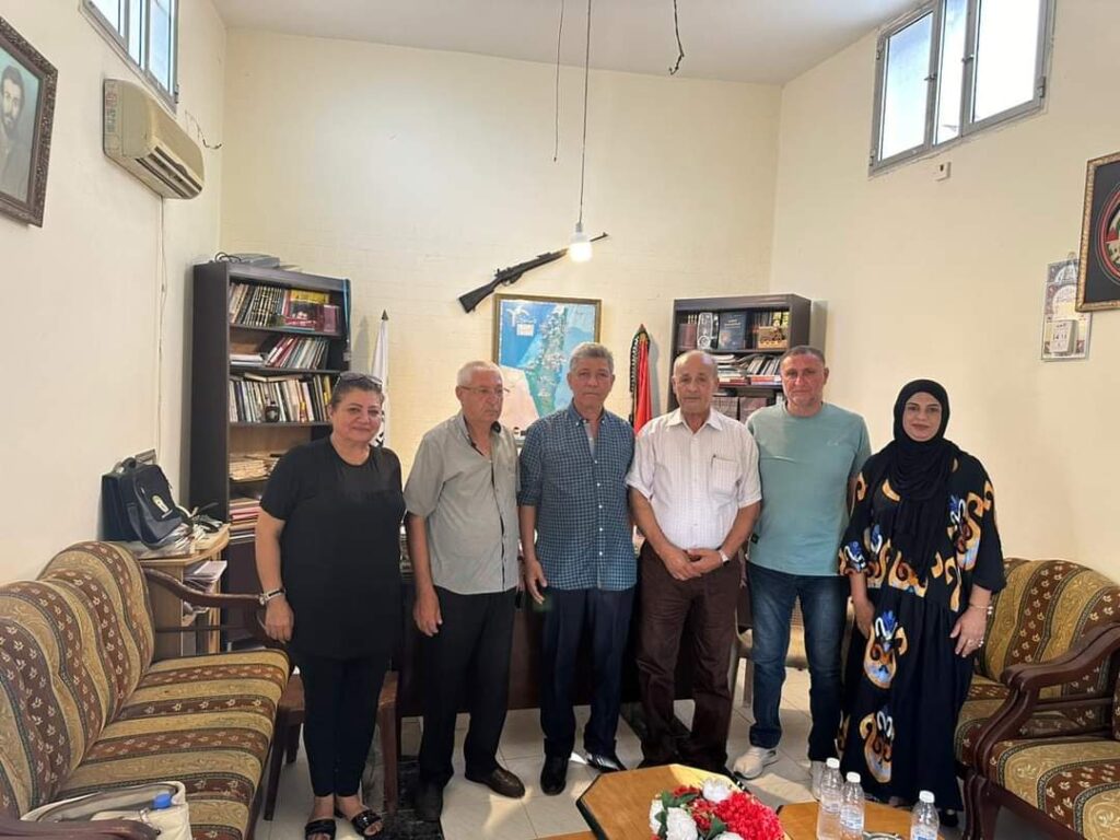 وفدٌ اتحاد نقابات عمال فلسطين  يلتقي مسؤول جبهة النضال في لبنان