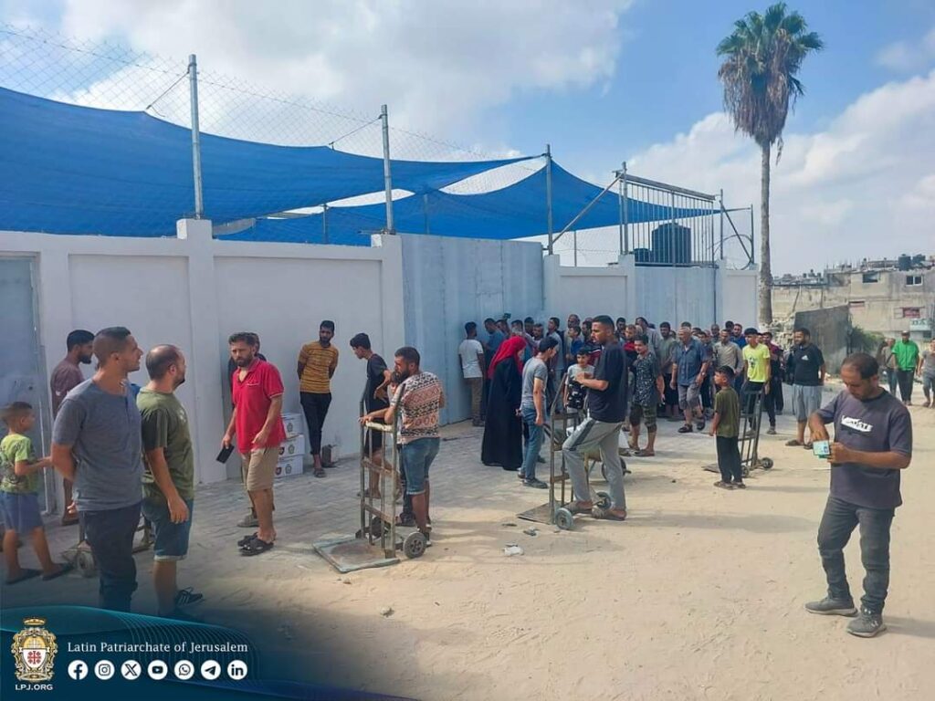 البطريركية اللاتينية في القدس بالتعاون مع منظمة فرسان مالطة توصل مساعدات إغاثية لغزة