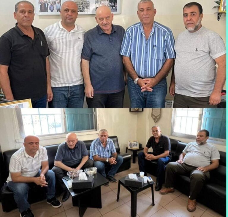 امين سر اللجان الشعبية الدكتور سرحان يلتقي مدير خدمات الاونروا في مخيم البداوي