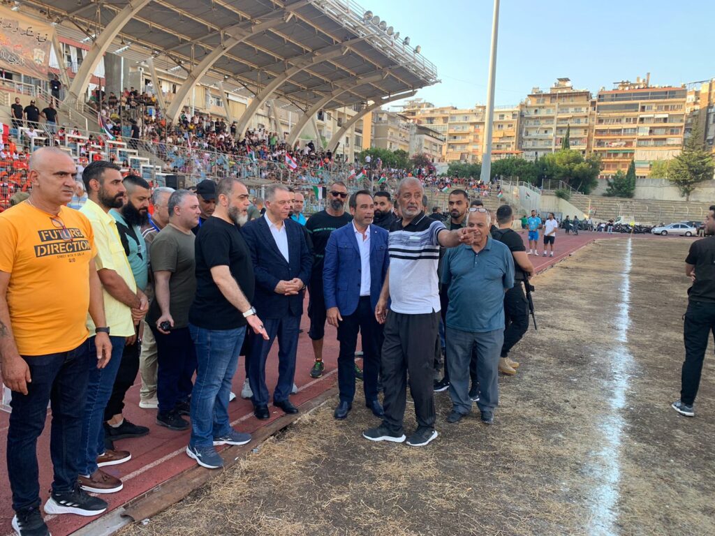 برعاية النائب بدر .. مهرجان تكريمي للشهداء القادة ومباراة ودية بين الأنصار ومنتخب فلسطين الشتات