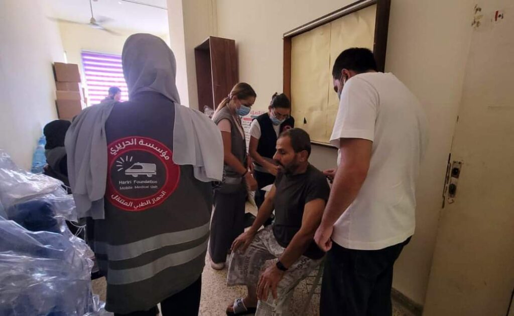 تقديمات مؤسسة الحريري الصحية للنازحين خلال الأسبوع الأول