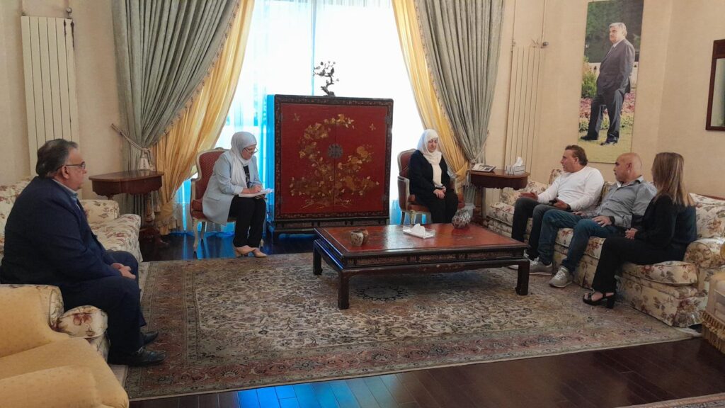 بهية الحريري اطّلعت من منصور عزام ووفد ” إبصار” على عمل الجمعية في مجال دعم جهود إغاثة النازحين