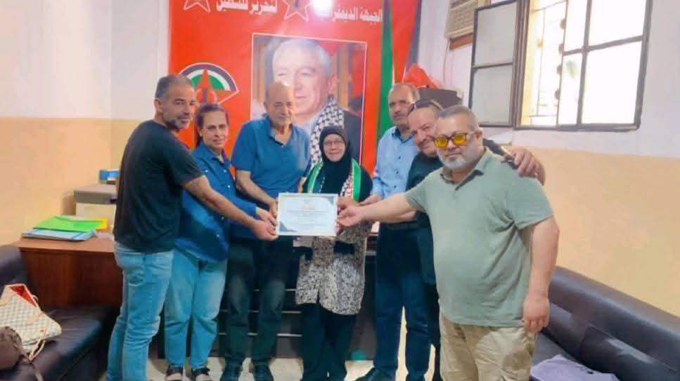 التجمع الفلسطيني يكرم فؤاد عثمان تقديرالعطائه الوطني والمجتمعي