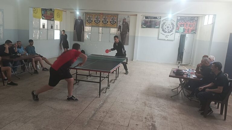 دورة تنشطية لكرة الطاولة في يوم العامل الفلسطيني في مخيم المية المية
