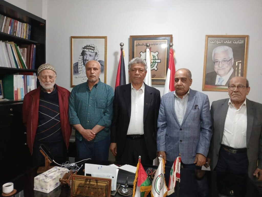 الاعلام المركزي لجبهة النضال الشعبي الفلسطيني يزور اتحاد نقابات عمال فلسطين مهنئة بعيد العمال العالمي