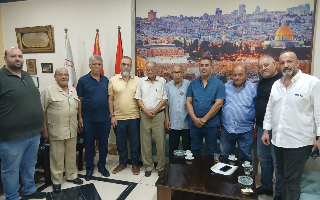 وفد من اتحاد نقابات عمال فلسطين يلتقي مدير مستشفى الشهيد محمود الهمشري