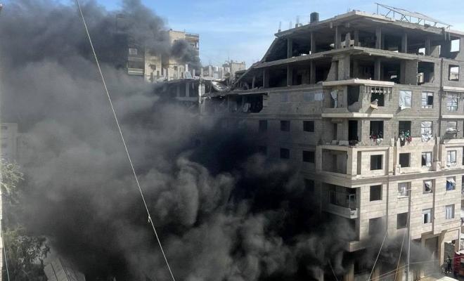 الدفاع المدني بغزة يتحدث بشأن حريق عمارة “البرقوني”