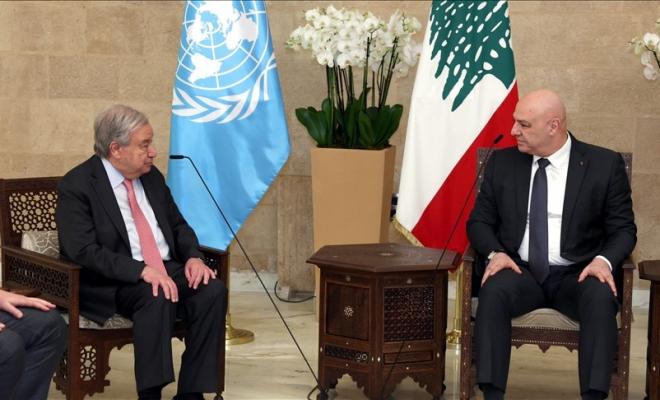 غوتيريش عقب لقائه رئيس لبنان: أطالب إسرائيل و”حزب الله” بوقف الحرب
