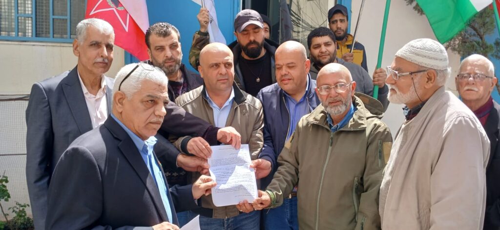 اعتصام جماهيري لاتحاد لجان حق العودة في الجبهة الديمقراطية بمخيم البداوي للمطالبة بتحسين خدمات الأونروا وتنفيذ خطة إغاثة شاملة*