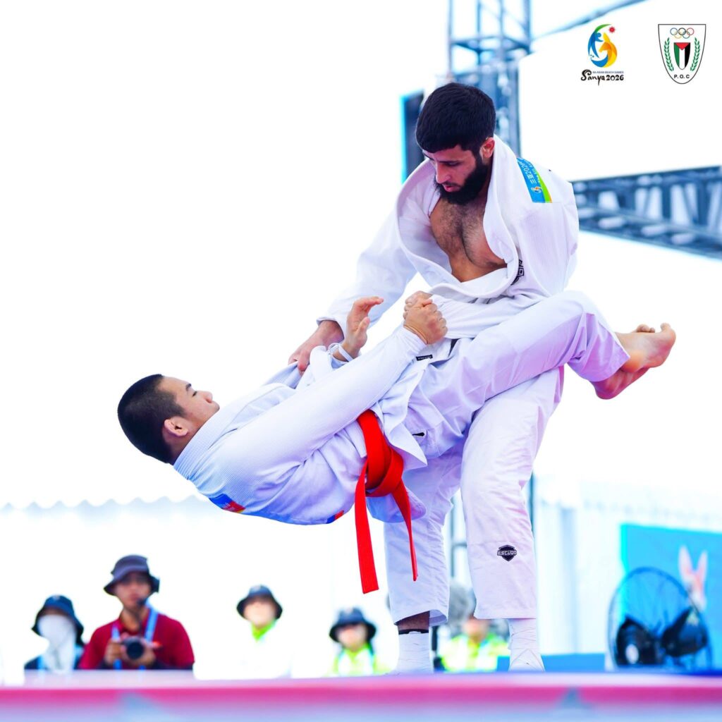 لاعب منتخبنا الجوجيتسو يتفوق على منافسه الصيني ويتاهل لربع النهائي