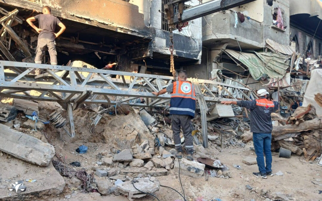 في يوم العمال العالمي مركز الميزان يطالب بوقف الإبادة الجماعية ورفع الحصار