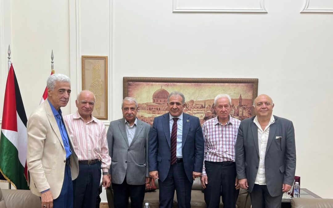 السفير الاسعد يستقبل رئيس المكتب التنفيذي لمنظمة العمل اليساري الديمقراطي العلماني على رأس وفد