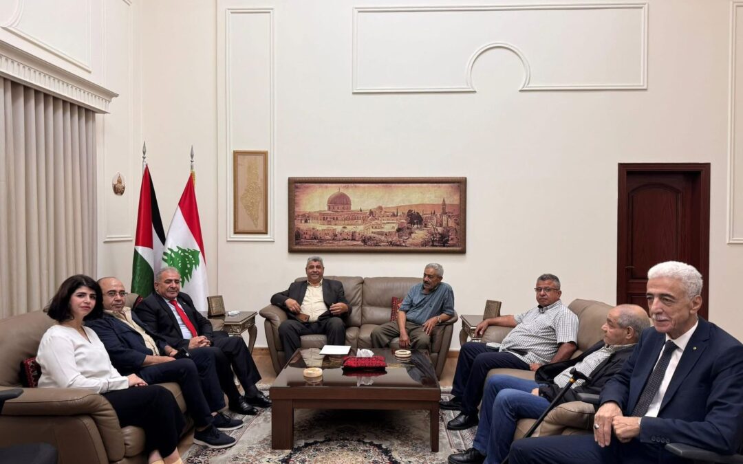 سعادة سفير دولة فلسطين لدى الجمهورية اللبنانية يستقبل وفداً من قيادة منظمة الصاعقة
