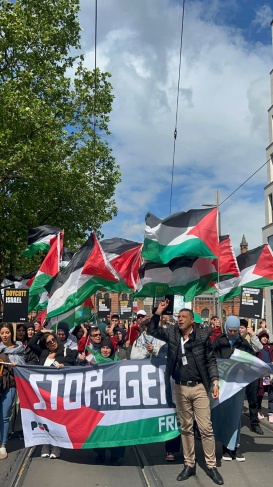 تظاهرة حاشدة للجالية الفلسطينية بمدينة بريمن تنديداً بجرائم الاحتلال المتواصلة على شعبنا
