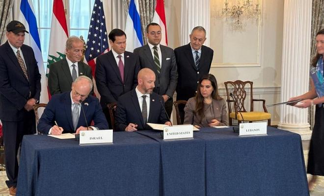 لبنان وإسرائيل يوقعان رسميا على اتفاق إطاري برعاية أمريكية.. ماذا يتضمّن؟
