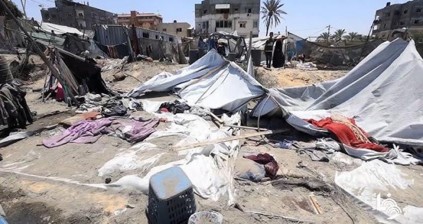 إصابات جراء استهداف طائرات الاحتلال خيمة نازحين شرق مخيم جباليا