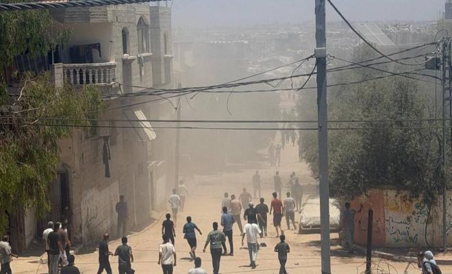 شهيدان جراء قصف من مسيرة إسرائيلية شمال مخيم النصيرات وسط قطاع غزة