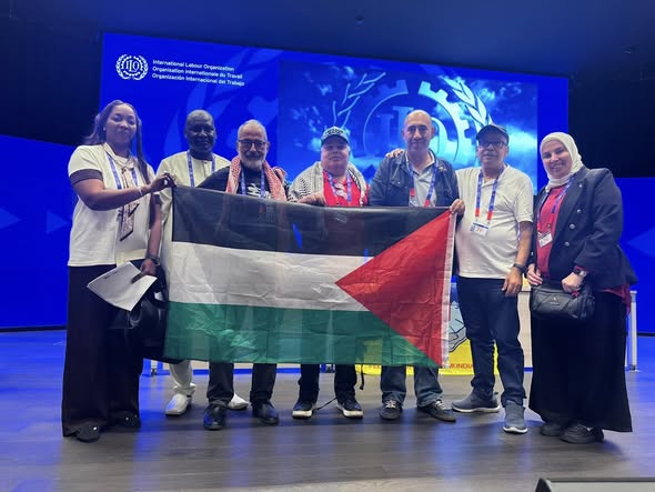 الوفد النقابي الفلسطيني يؤكد أهمية التضامن الدولي مع فلسطين خلال اجتماع المجلس الرئاسي لاتحاد النقابات العالمي في جنيف
