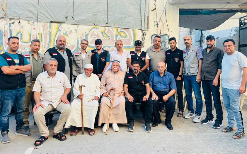 الجالية المصرية بقطاع غزة تزور مختار عائلة أبو حصيرة في مدينة غزة،