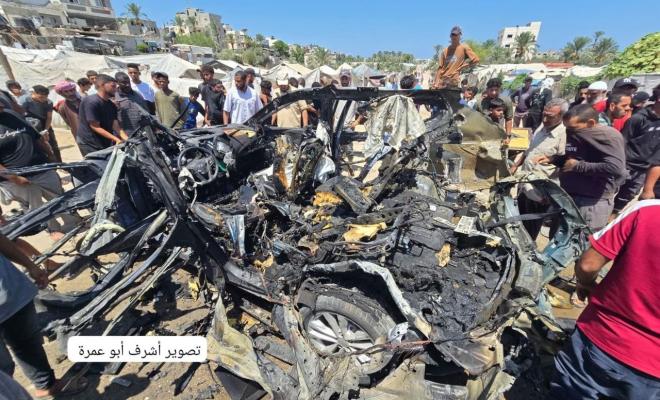 غزة – اغتيال مدير الأمن الداخلي ومرافقه بقصف مركبة بدير البلح