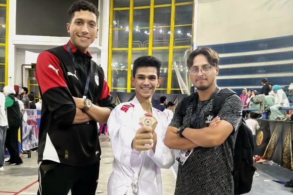أقيمت بإشراف الاتحاد المصري للكاراتيه  الفلسطيني زين الدين جودة يحصل على برونزية بطولة القاهرة المفتوحة للكاراتيه