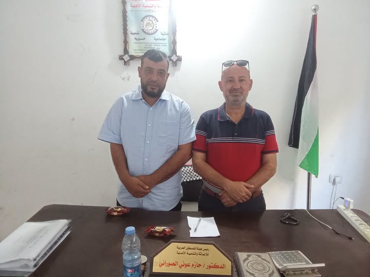 هيئة فلسطين العربية للاغاثة والتنمية الاهلية بغزة تستقبل وفدا من اتحاد المراكز الشبابية
