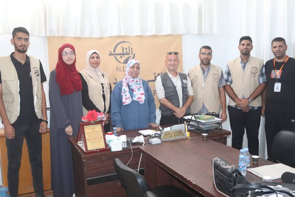 وفد هيئة فلسطين العربية للإغاثة والتنمية الأهلية يزور جمعية ملتقي النجد التنموي