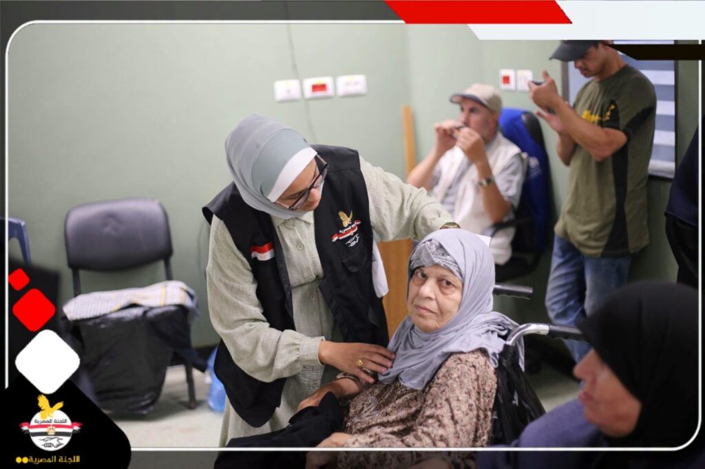 اللجنة المصرية لاغاثة اهالي قطاع غزة تزور مستشفى الوفاء لرعاية المسنين