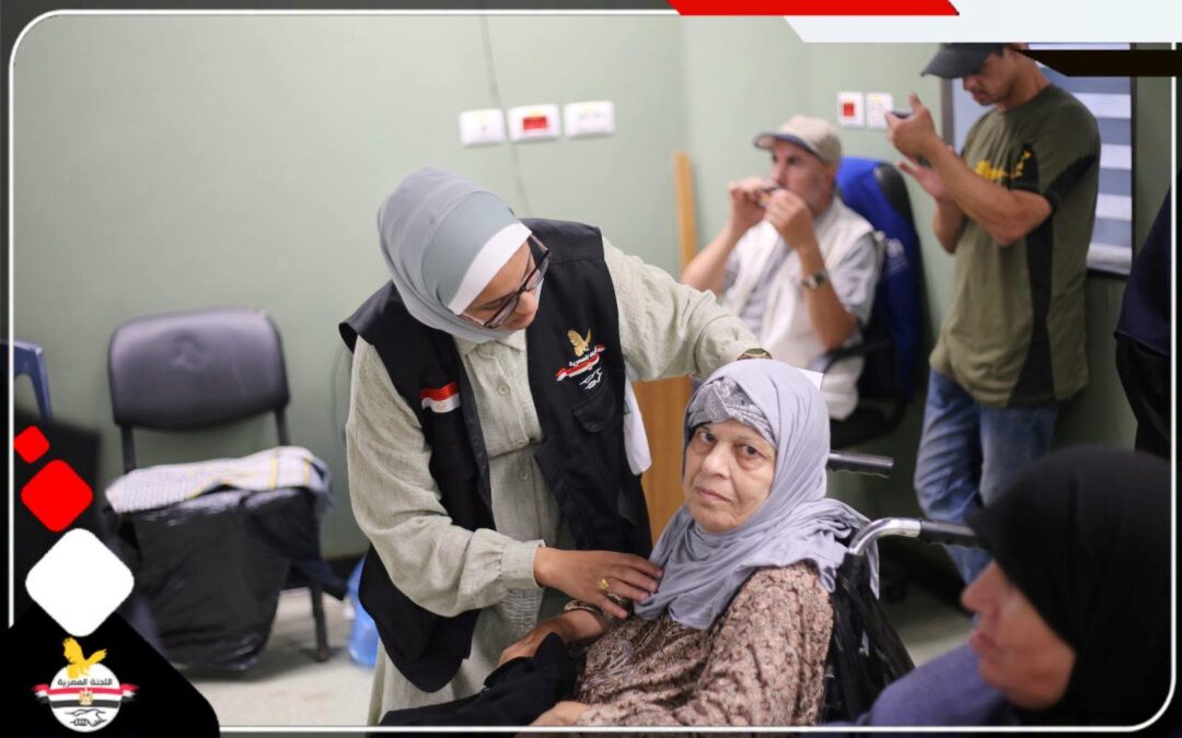 اللجنة المصرية لاغاثة اهالي قطاع غزة تزور مستشفى الوفاء لرعاية المسنين