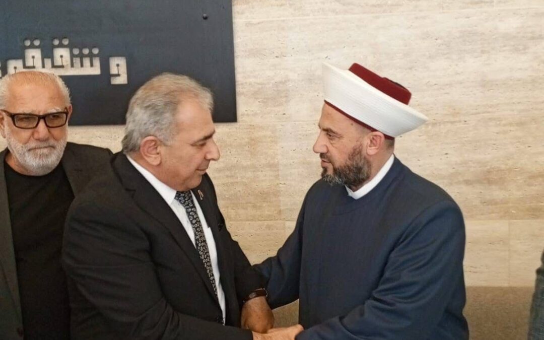 السفير الأسعد يعزي مفتي زحلة والبقاع سماحة الشيخ الدكتور علي الغزاوي بوفاة والده