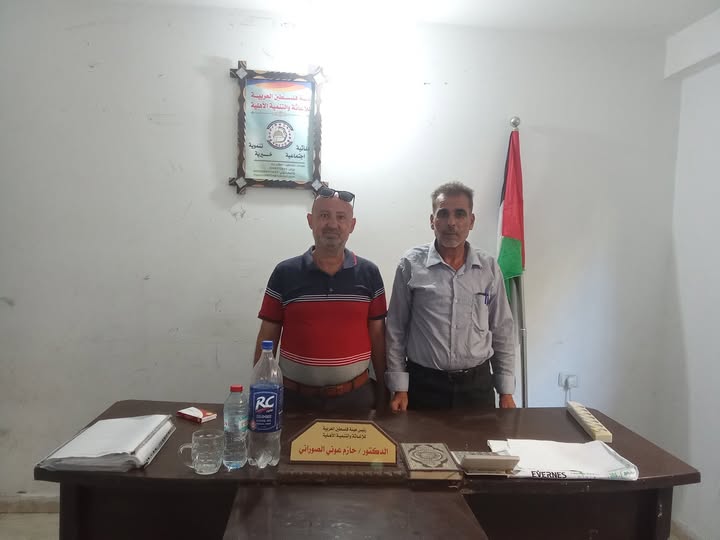 هيئة فلسطين العربية للإغاثة والتنمية الأهلية تستقبل الدكتور عبدالله العقاد (أبو عيسى) في مقرها بمدينة غزة