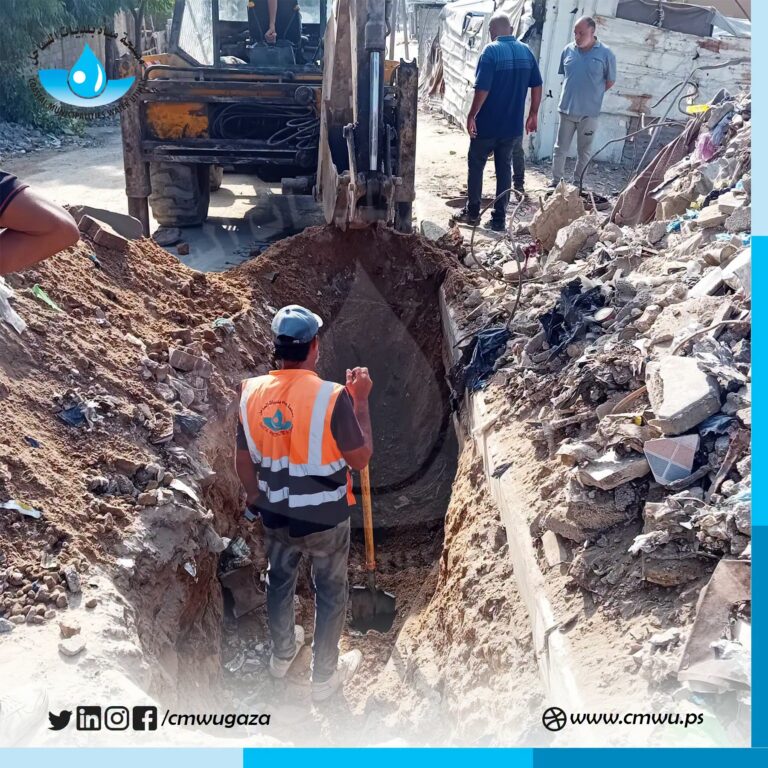 مصلحة مياه بلديات الساحل تواصل تنفيذ أعمال الصيانة الطارئة لشبكات المياه والصرف الصحي في مدينة غزة