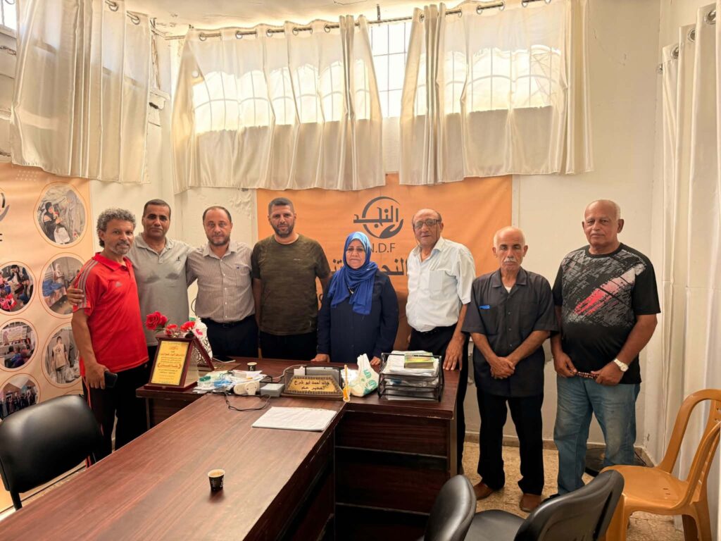 وفد الجمعية الفلسطينية لقدامى الرياضيين وملتقى النجد التنموي يعززان التعاون والشراكة بينهما