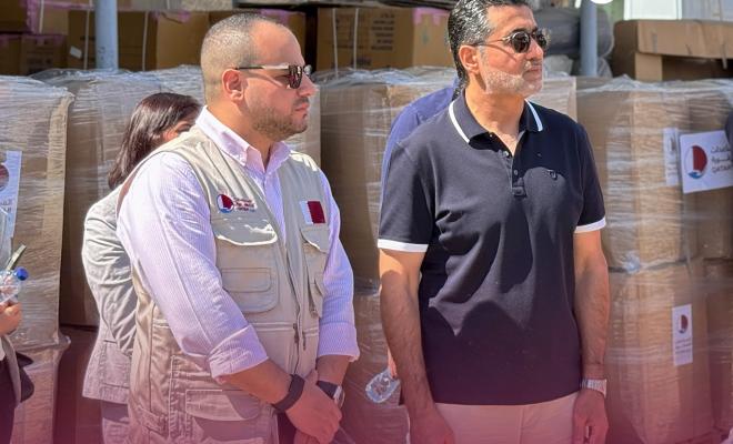الحردان يتفقد مساعدات قطرية بالقاهرة تمهيدًا لإدخالها لغزة