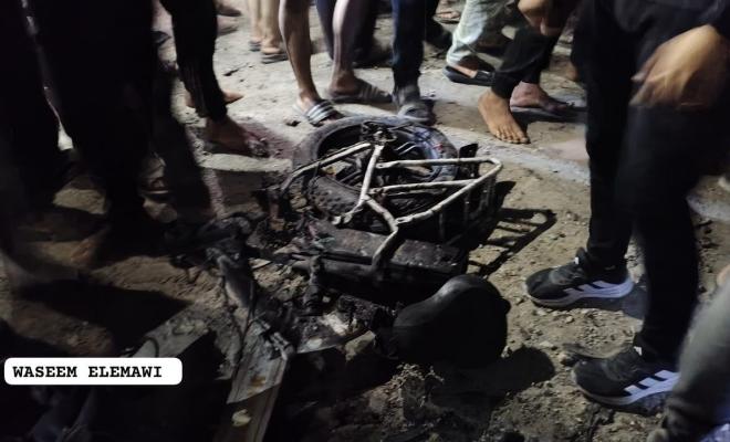 شهيدان في غارة إسرائيلية قرب مفترق الصناعة بغزة