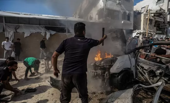 شهيدان ومصابون في غارة إسرائيلية استهدفت مركبة وسط قطاع غزة